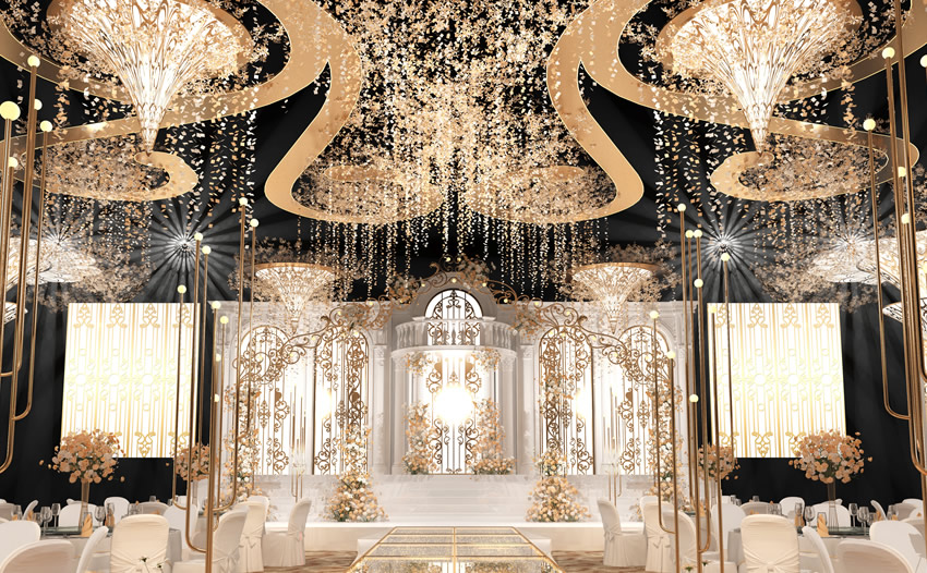 南郑花木兰喜事汇金色大厅效果展示